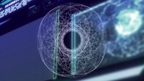 animazione dell'elaborazione dei dati su cerchi