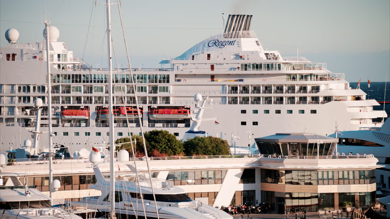 Monte Carlo, Monaco - October 14, 2024: View of boats docked at the Monaco Yacht Club in daylight