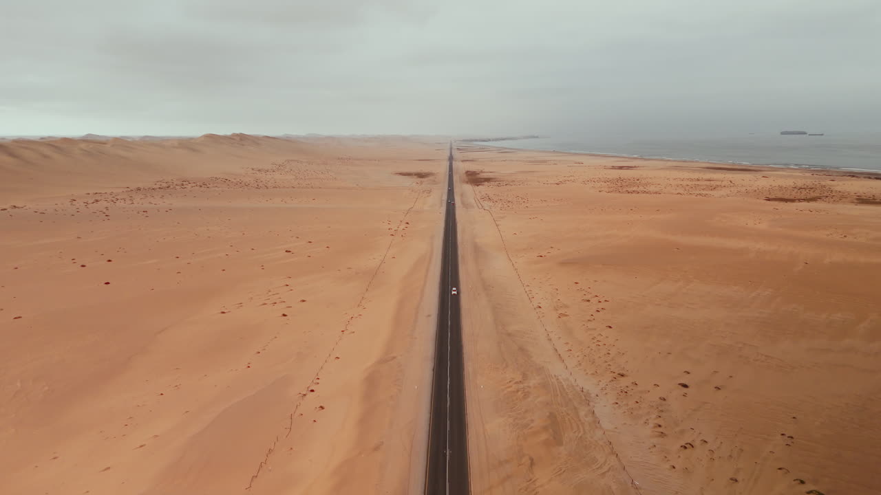 Desert Road Leading to the Ocean