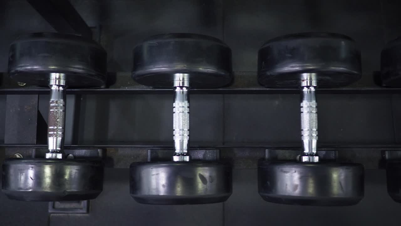Dumbbells in a Gym