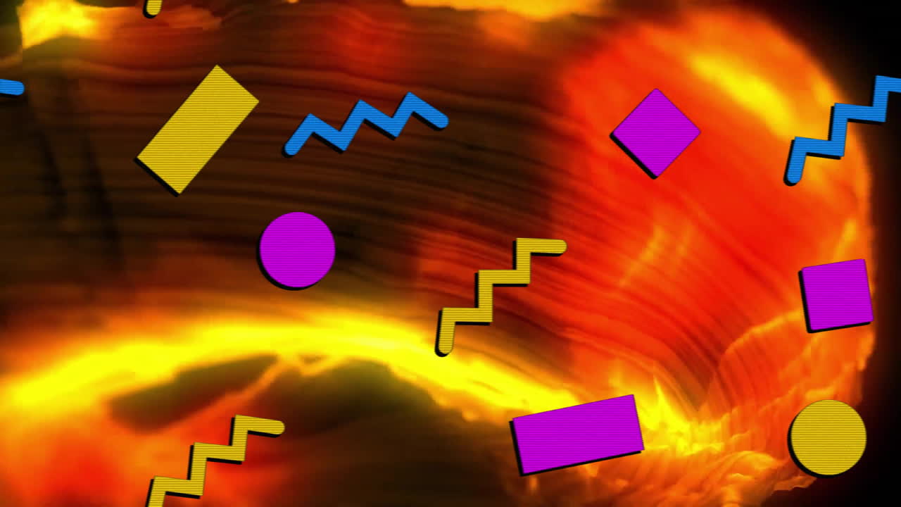 animación del patrón sobre el fondo de neón