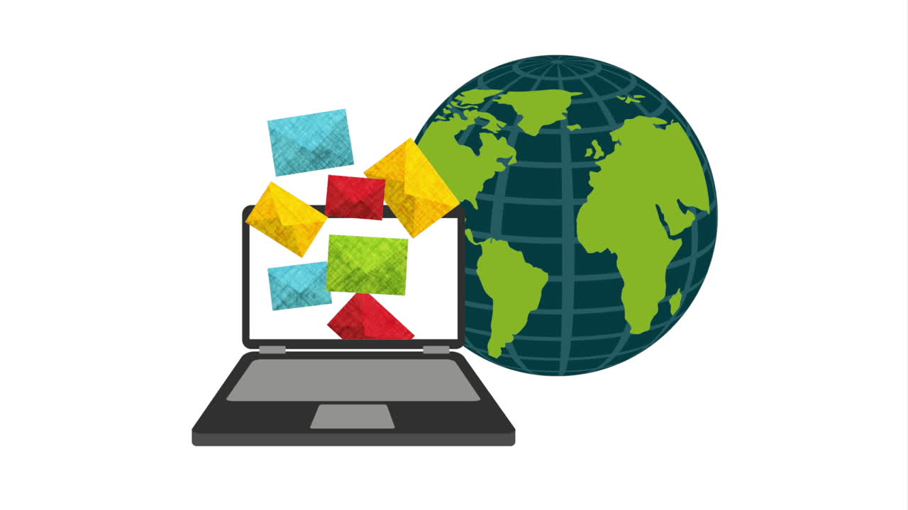 animación de marketing de redes sociales por correo electrónico