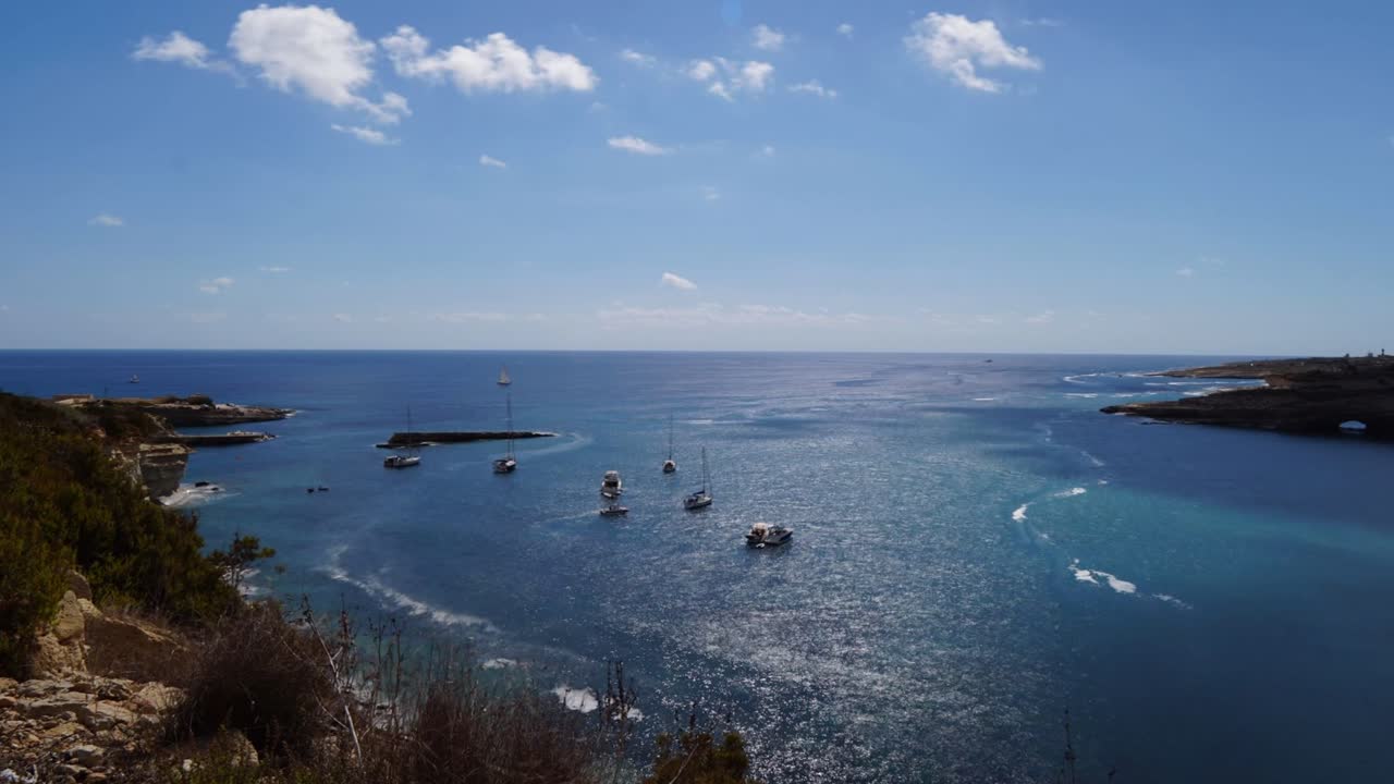 동부 몰타, marsaxlokk 지역, il-hofra l-kbira 만에서 시간 경과 비디오