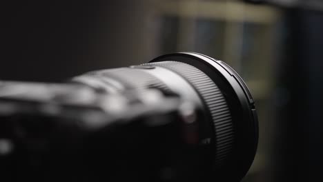 close-up of a professional camera's controls