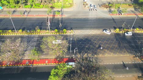 eastern express highway vikhroli east to central railway track bird eye view vikhroli mumbai blossomes in india top view