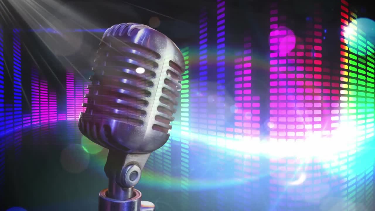 video generado digitalmente de micrófono 4k