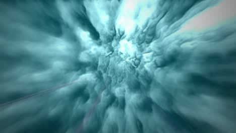 nubes de portal de viaje en el tiempo con rayas de luz