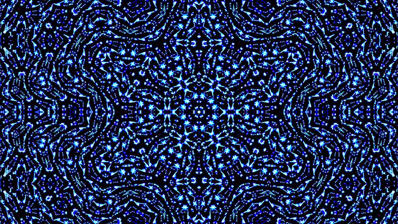 Seamless circle. 4K,bright light that arranges subtle color blue movements with dots waves