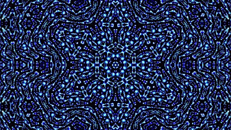 Seamless circle. 4K,bright light that arranges subtle color blue movements with dots waves