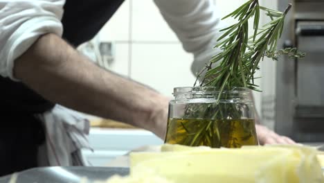 preparing a traditional turkish baked pide dish