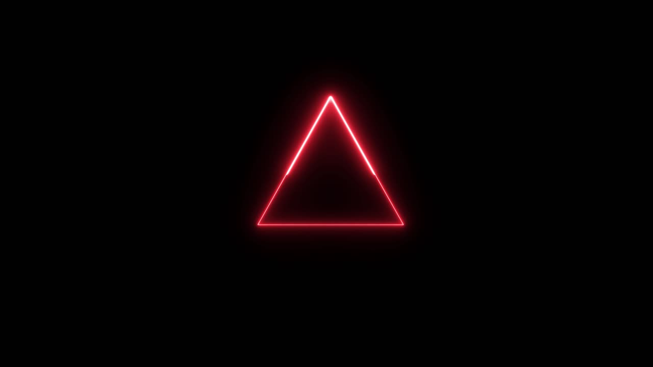 Red Neon Triangle