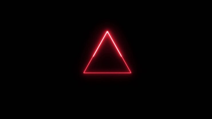 Red Neon Triangle