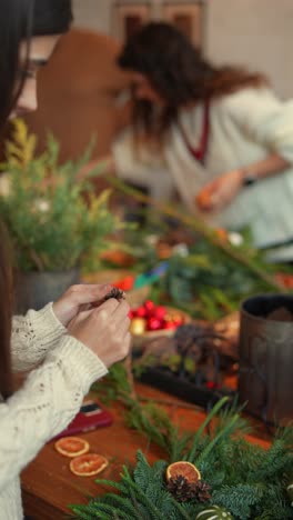 crafting christmas wreaths