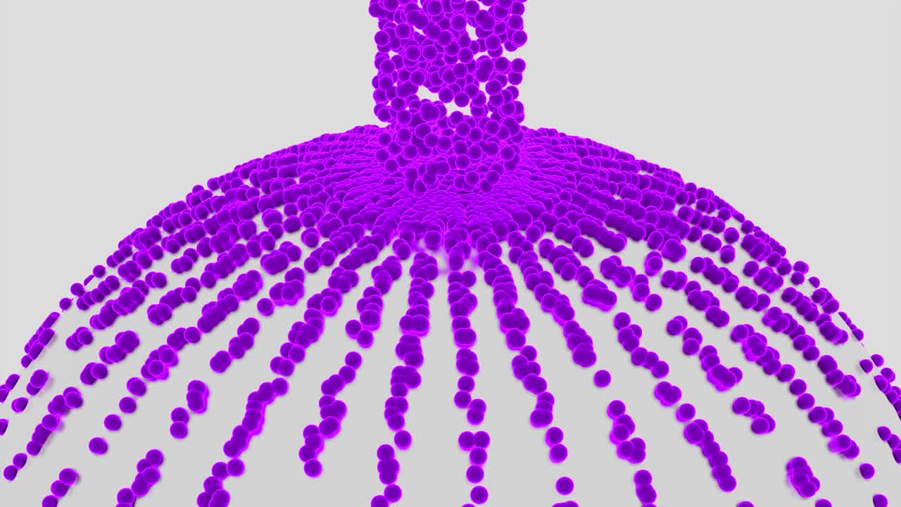 acumulación de esferas púrpuras
