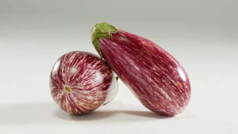 eggplant on a white background 4k