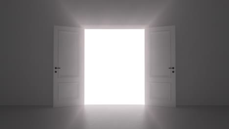 Open door shine in dark room