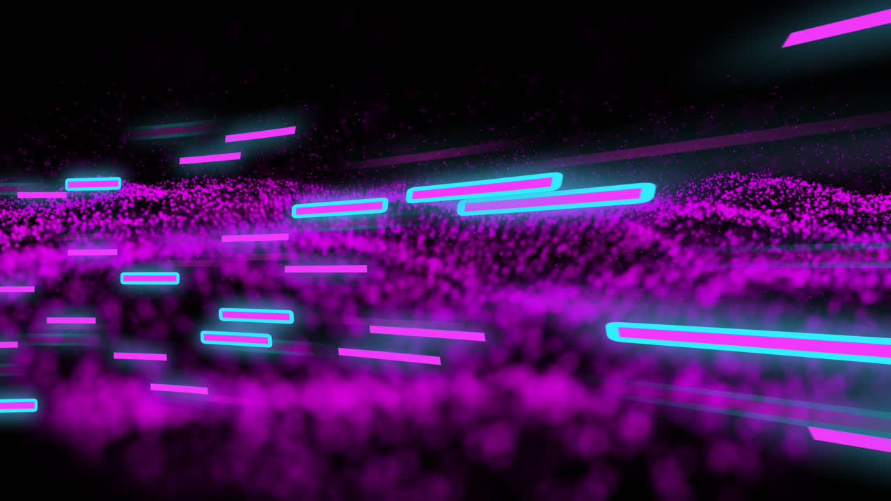 Animation von leuchtenden Lichtspuren der Datenübertragung in schneller Bewegung