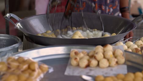 street food frying thai snack