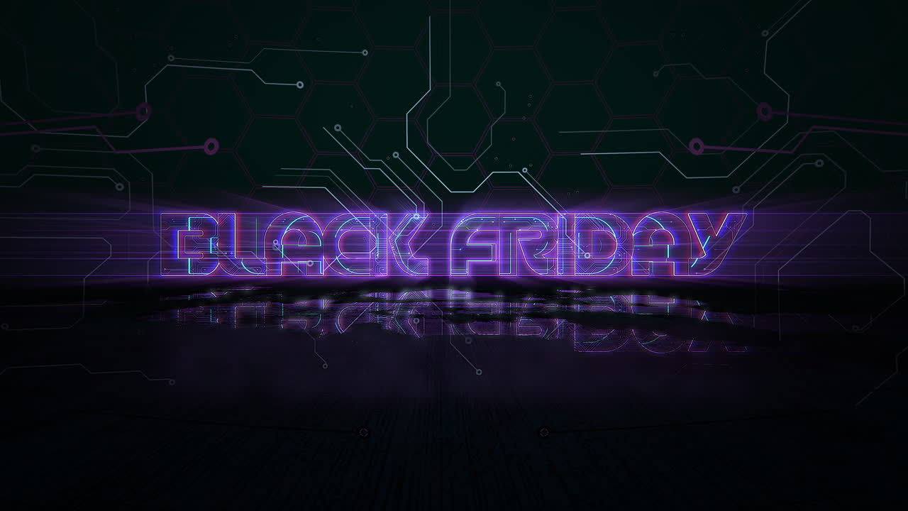 Tech sale nexus: Black Friday inscribed on motherboard layout