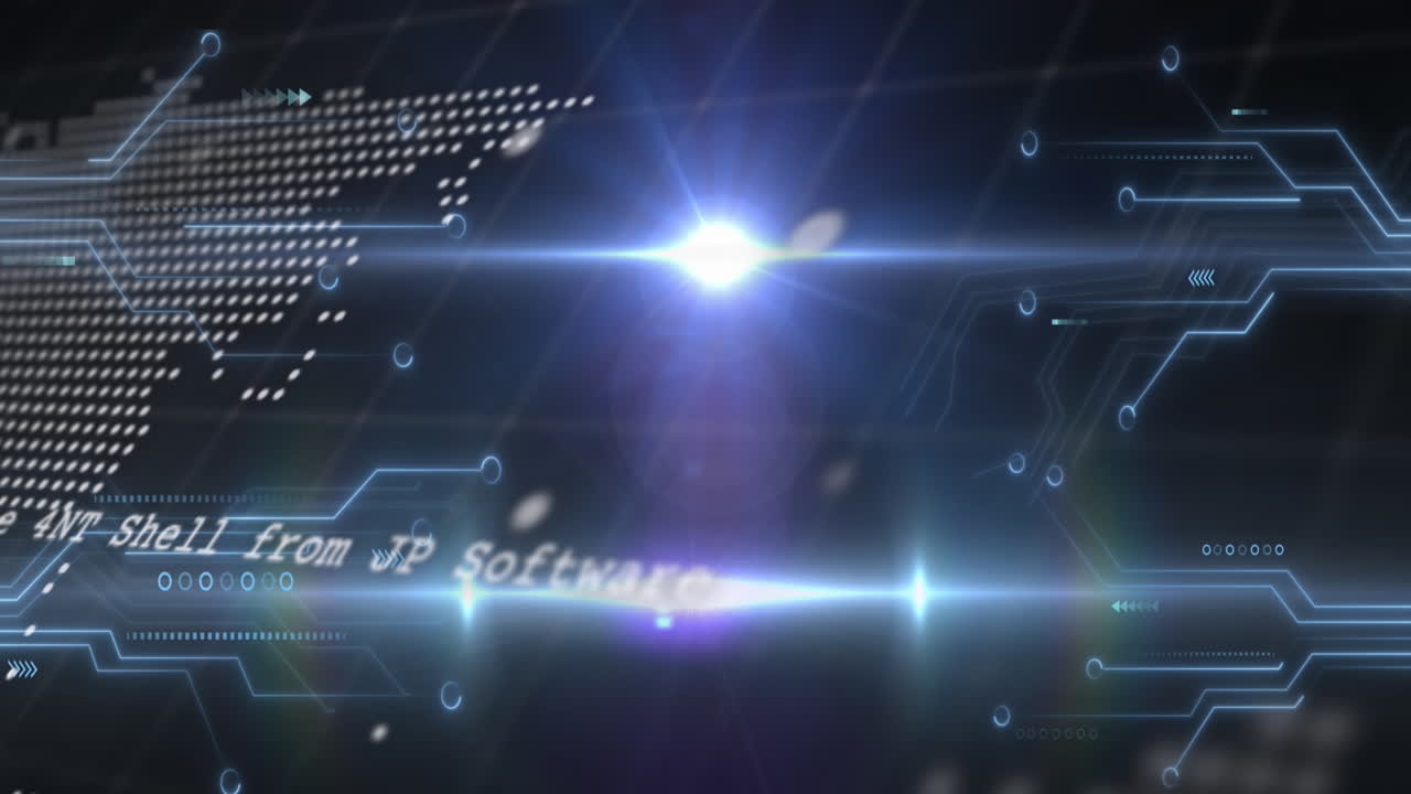 세계 지도의 애니메이션, 회로판을 통해 데이터 처리