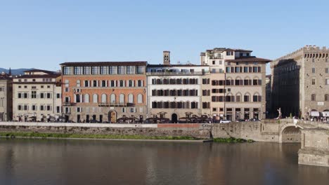 typical florentine architecture on the river arno in renaissance city florence