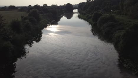 kings sedgmoor drain at twilight