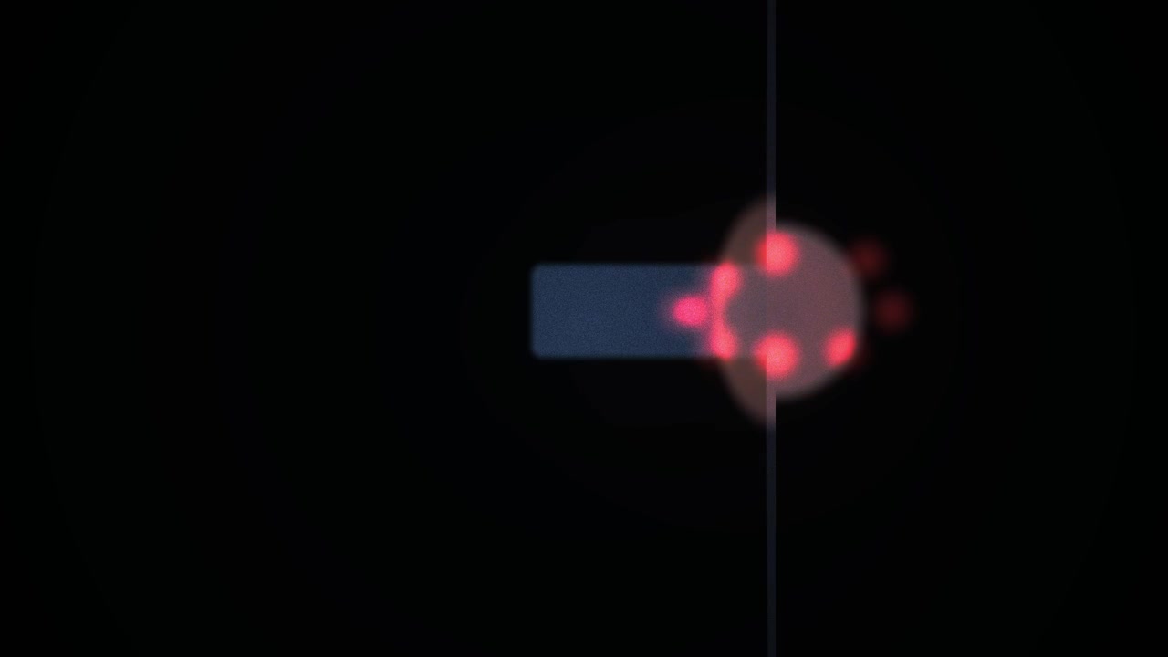 Effetto flare ottico astratto con barra in movimento su sfondo nero