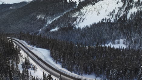 aerial views of winding roads in the colorado rocky mountains