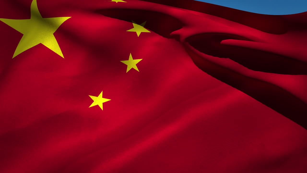 china e eua nacionais bandeiras no vento