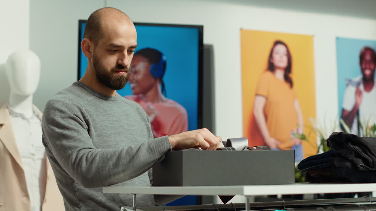 cliente que compra zapatos en una tienda minorista
