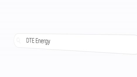 typing dte energy on the search engine