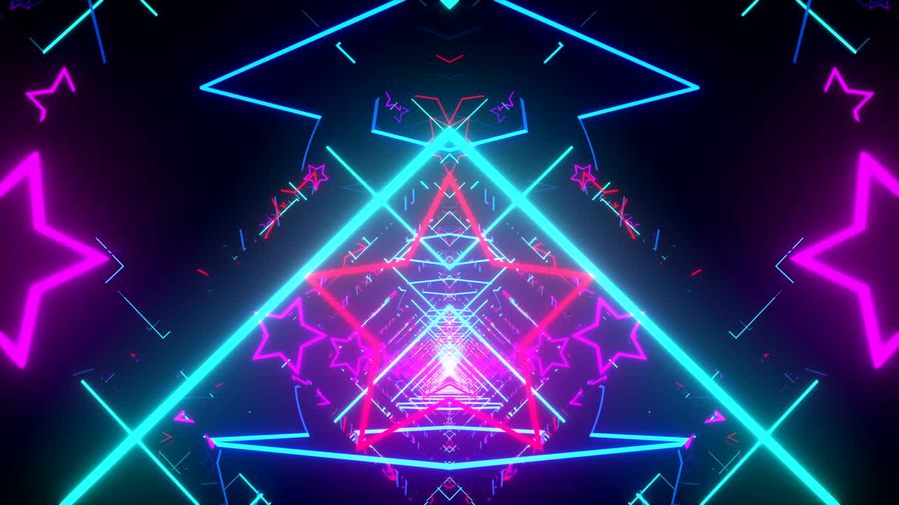 bucle de túnel de neón de 4k