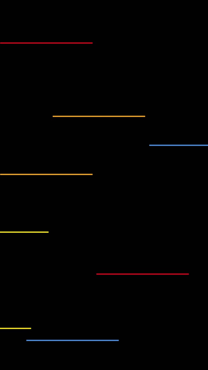 Animation of rainbow stripes on black background