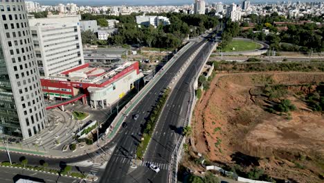 4K-high-resolution-drone-video-of-Rehovot-Northern-Industrial-Zone-on-a-beautiful-sunny-day--Israel