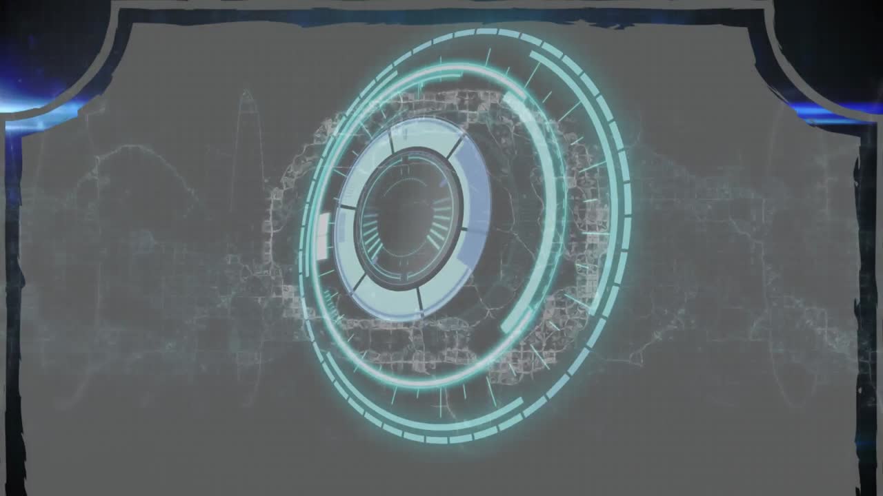 animación del cerebro humano girando sobre el escaneo del alcance