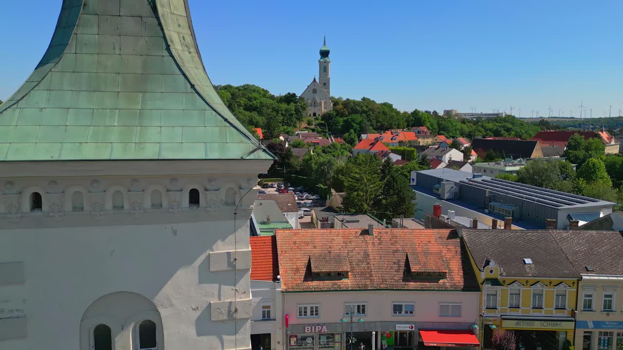 오스트리아 의 미스텔바흐 마을 의 집 들 과 건물 들 - 공중 사진
