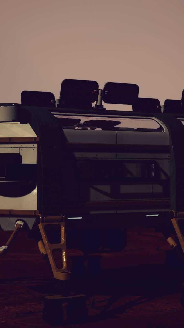 화성에 착륙하는 우주선