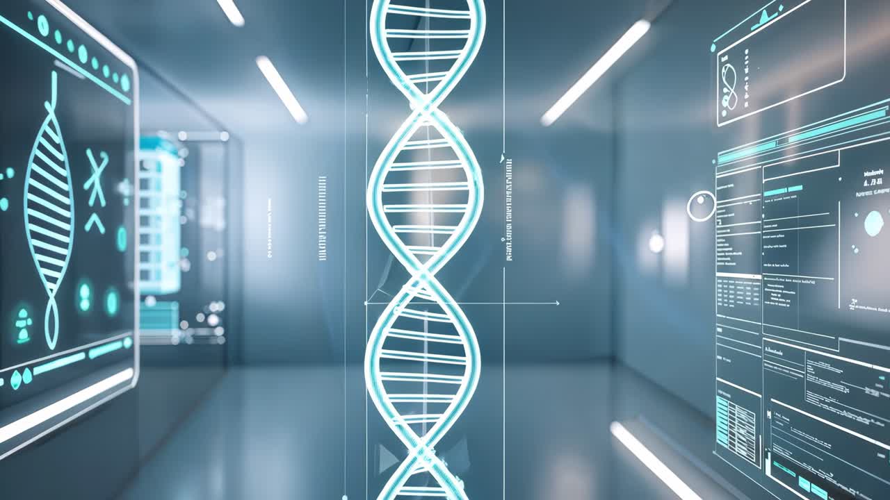 DNA Visualization in a Futuristic Lab