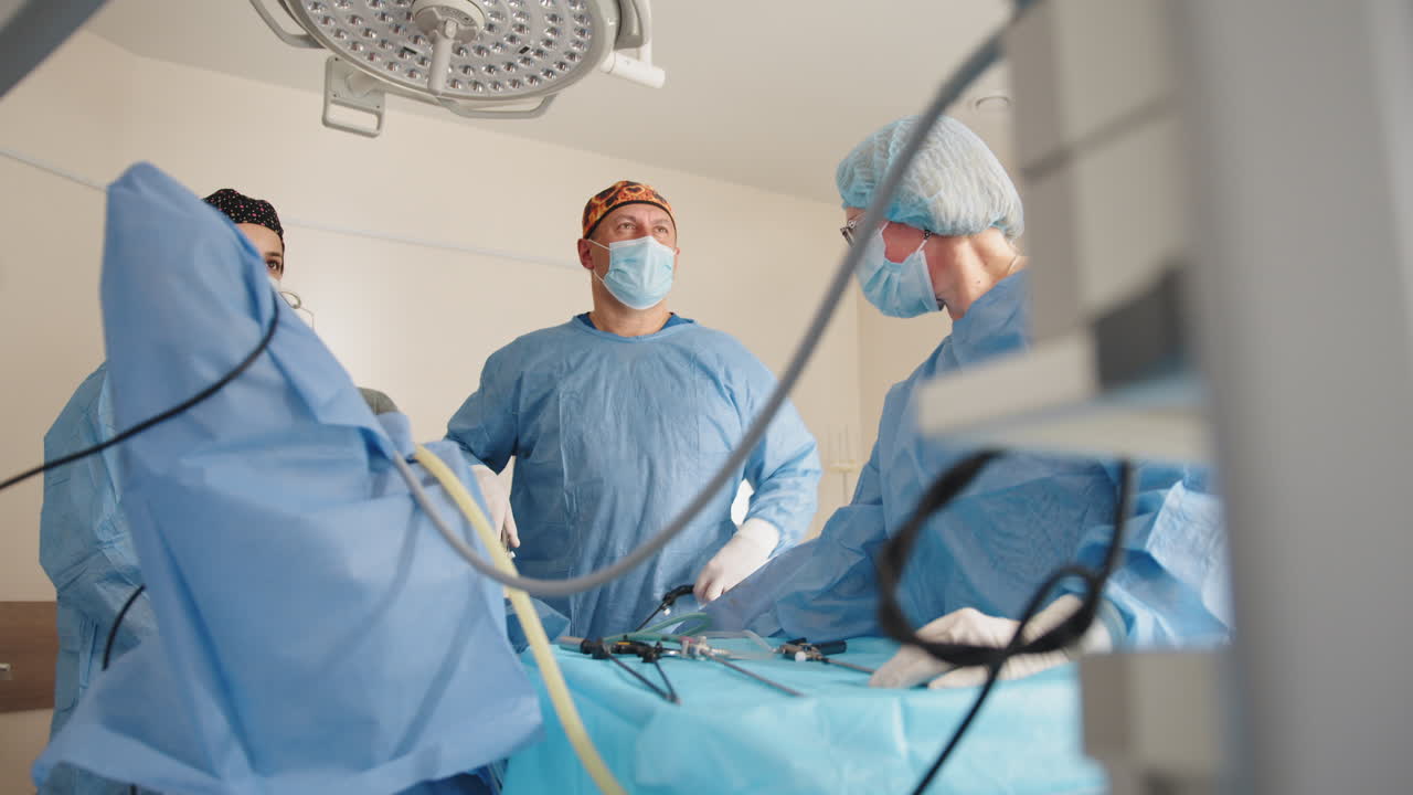 수술실에서 수술 절차