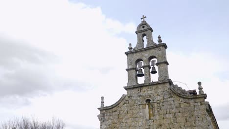 facade of san juan de cortegada church, spain