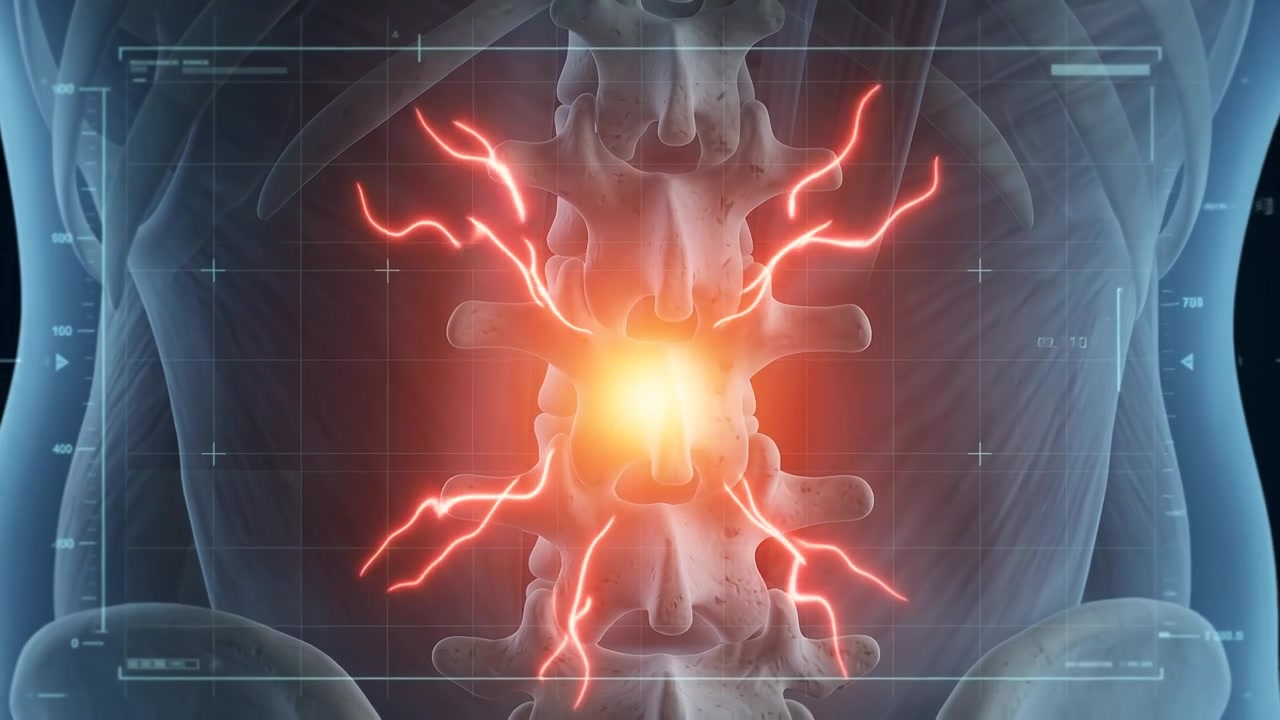 Medical Animation of Lower Back Pain and Spinal Nerve Inflammation