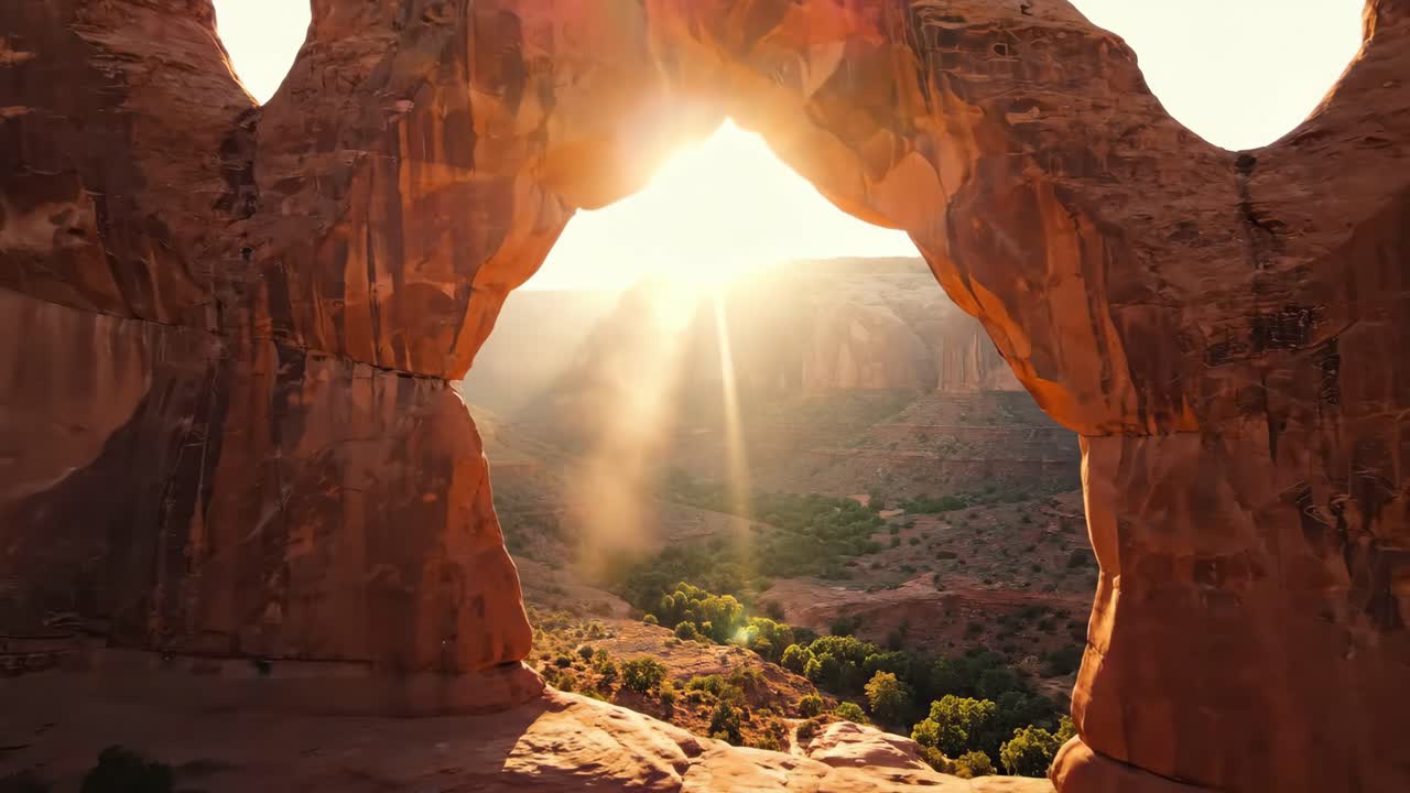 Sunlight Through Natural Arch