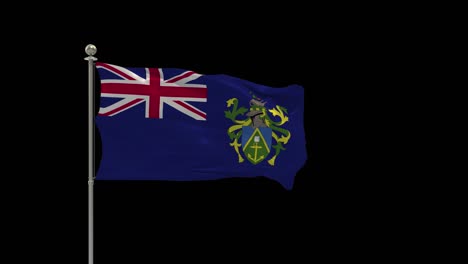 pitcairn islands various of flags waving national flag on pole, table flag