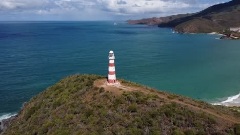 Light-House-on-mountain-with-Playa-Zaragoza-Beach-in-Background