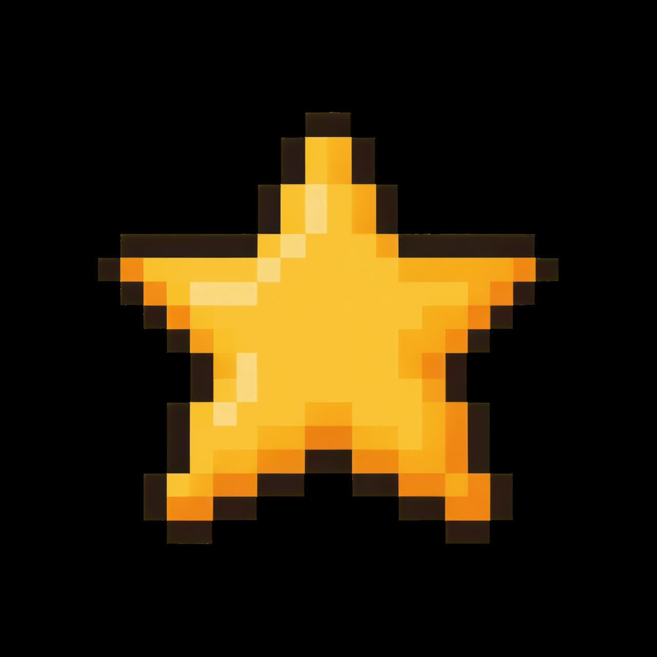 Pixelated landscape with floating object animation isolated asset, transparent 4K video, alpha