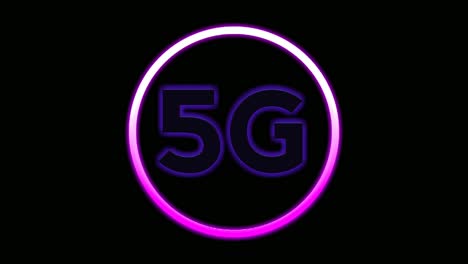 4K-neon-light-5g-animation-on-black-background