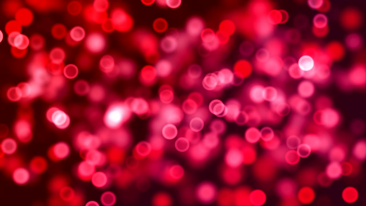 fondo de partículas abstractas desfocalizadas de 4k (rojo) - video de stock de bucle