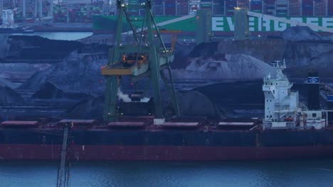 Industry in action as work goes on, EMO Dry Bulk terminal, Rotterdam