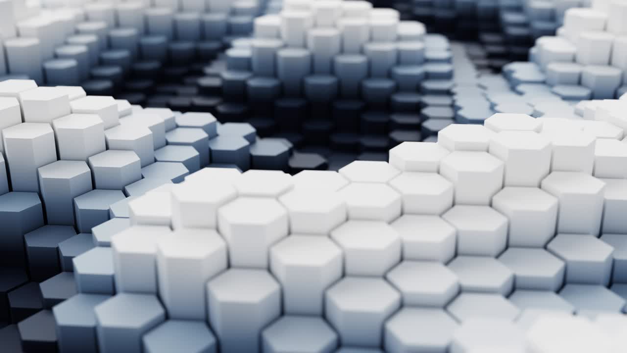 공간과 함께 색 육각형의 영상