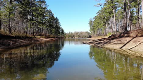 lake-allatoona-georgia-cove-aerial-drone-ascending